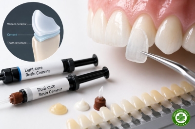Lựa chọn xi măng gắn cho mặt dán sứ Veneer siêu mỏng