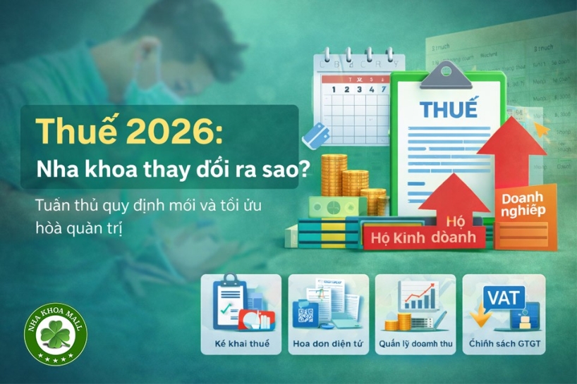 Thuế 2026: Phòng khám nha khoa cần thay đổi tư duy quản trị như thế nào?