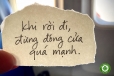 Rời Đi Đừng Đóng Cửa Quá Mạnh: Nghệ Thuật Trưởng Thành Trong Cách Kết Thúc